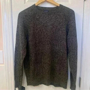 J Crew Men’s Sweater Heathered black and grey Size M